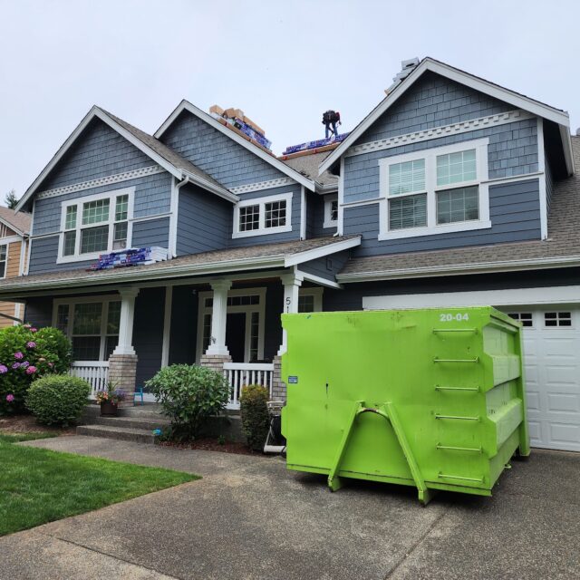 20 yard dumpster rental Seattle for roofing tear-off project.